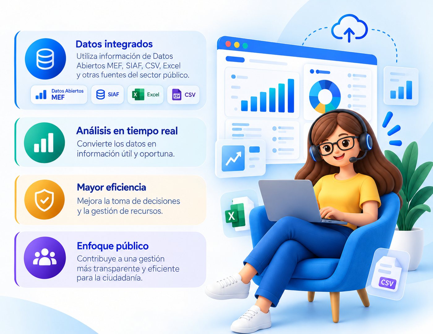 Vista de dashboard de analizza